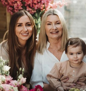 Debbie Mount with her daughter and granddaughter.